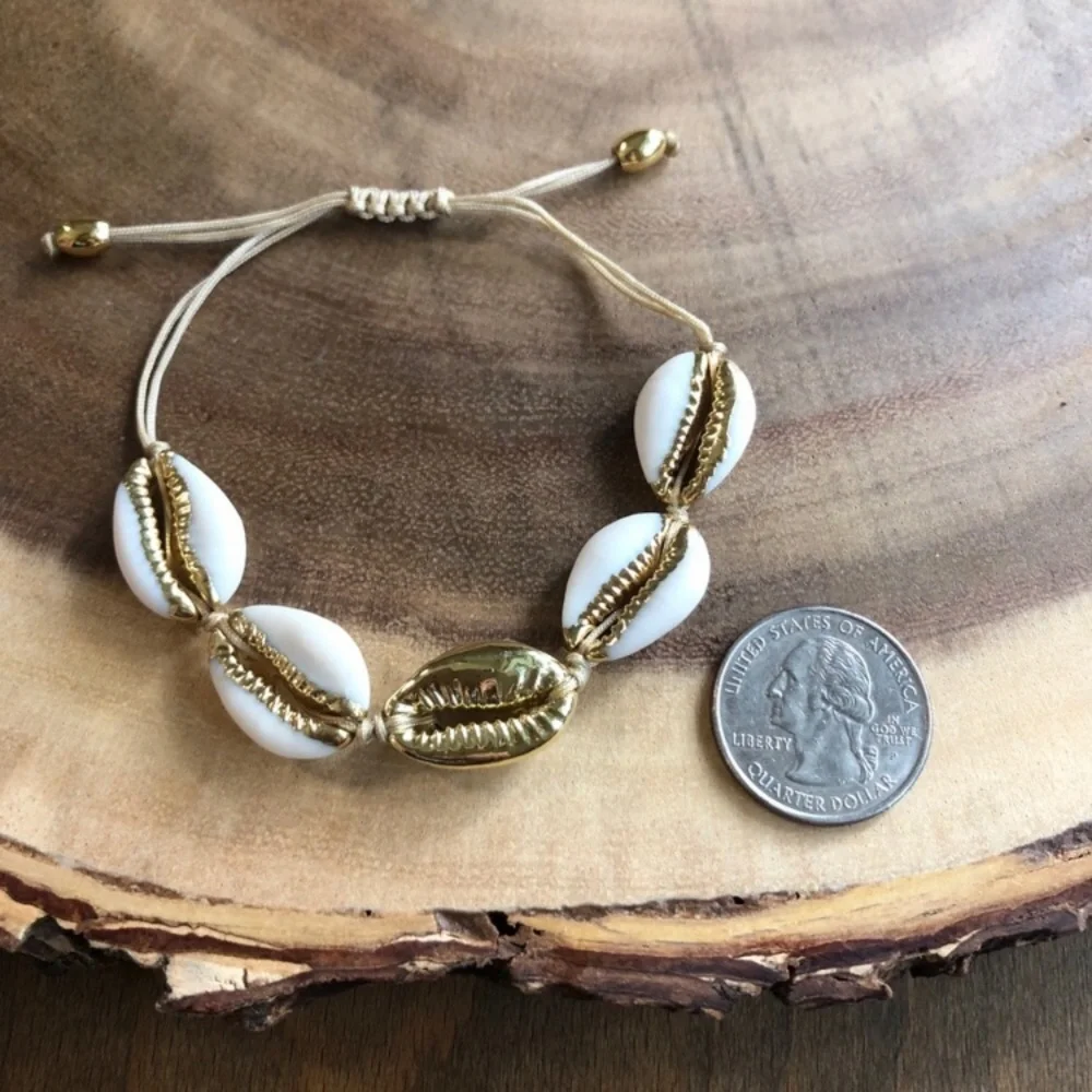 Gold Cowrie Shell Bracelet